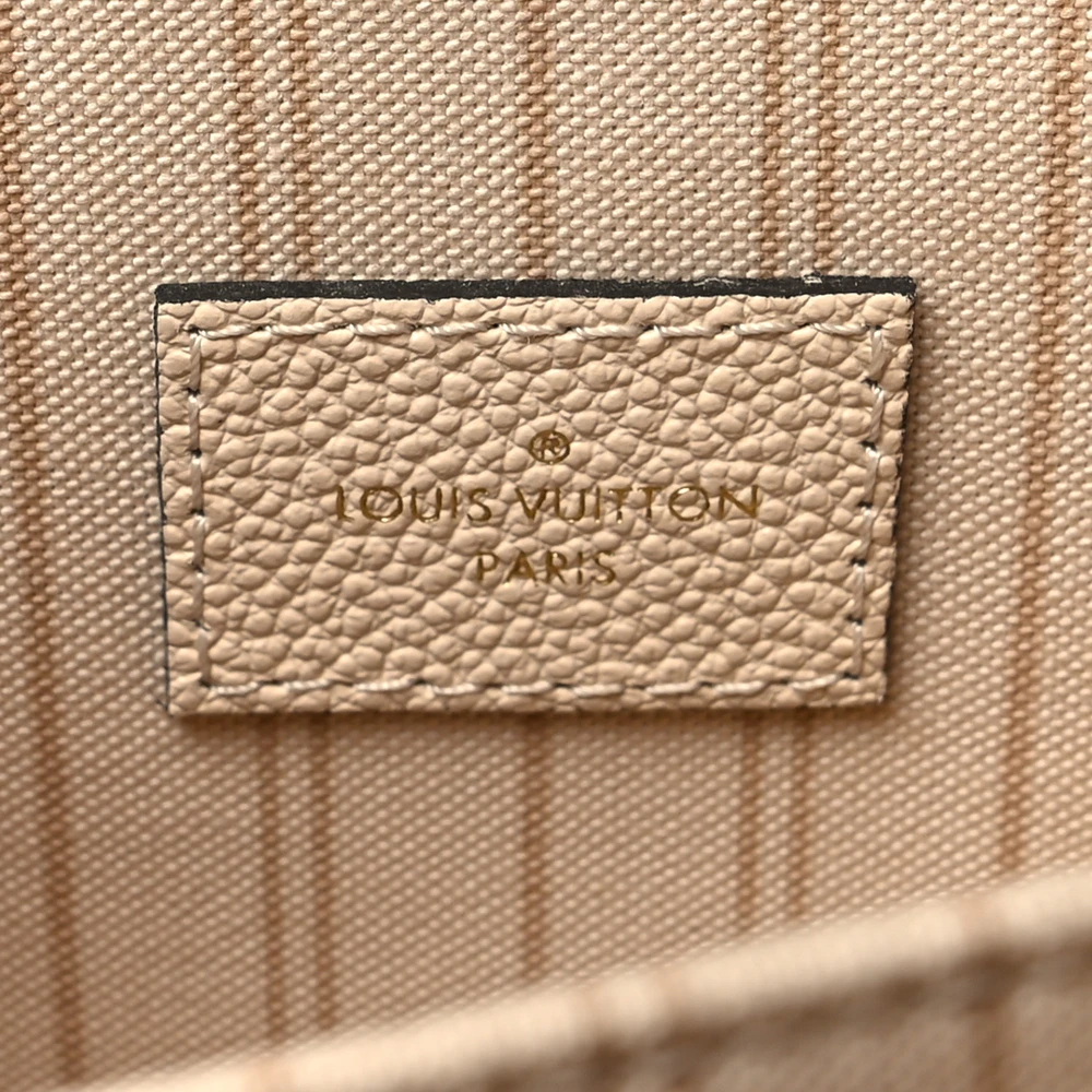 Louis Vuitton Pochette Metis PM Creme Monogram Empreinte Leather Brass Hardware