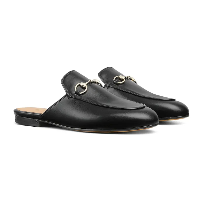 Gucci black baotou slippers