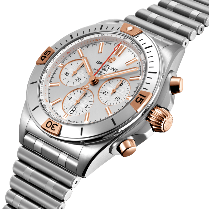 Breitling Chronomat B01 42 Stainless steel 18k red gold Cream IB0134101G1A1