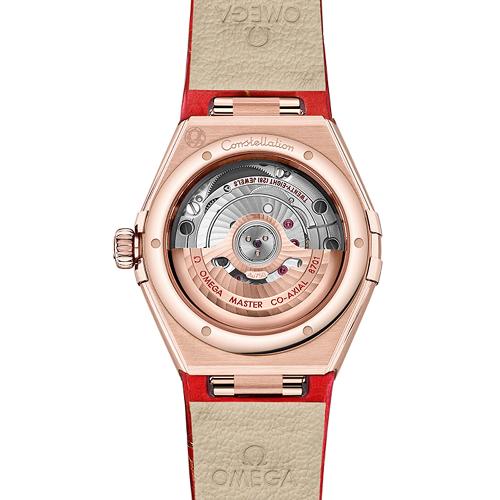 Omega Constellation Co Axial Master Chronometer 29mm Ladies Watch Red O13158292099005