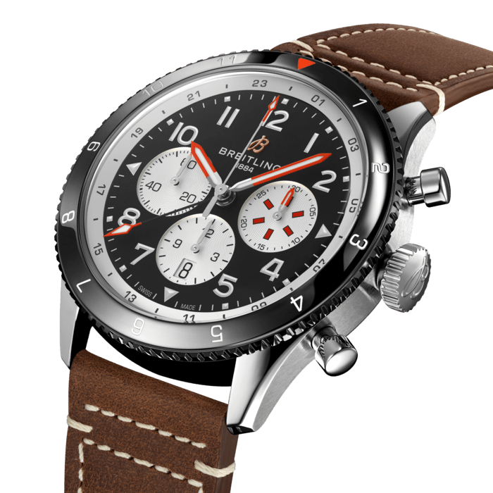 Breitling Super AVI B04 Chronograph GMT 46 Mosquito Stainless steel Black YB04451A1B1X1