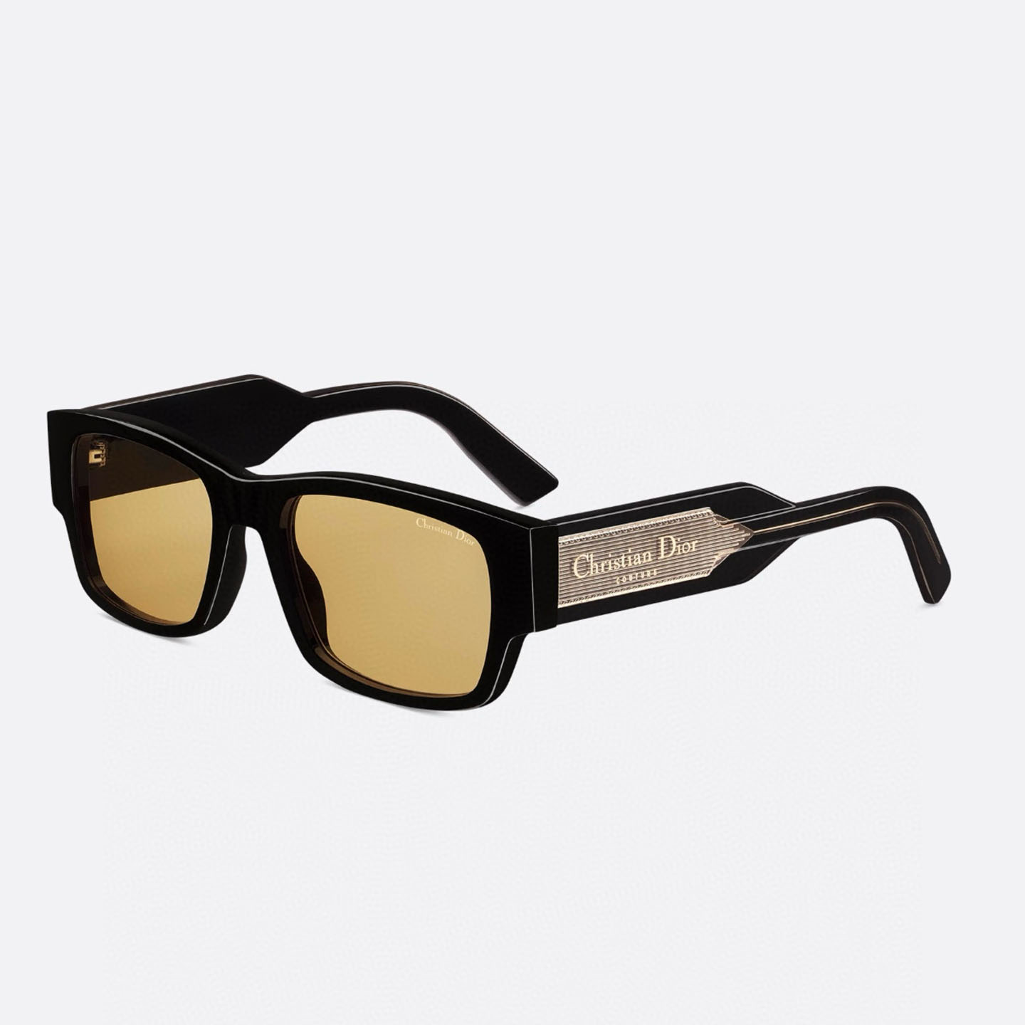 DIOR wrap glasses black tawny/leopard-print brown/grey color Size 75BHY125