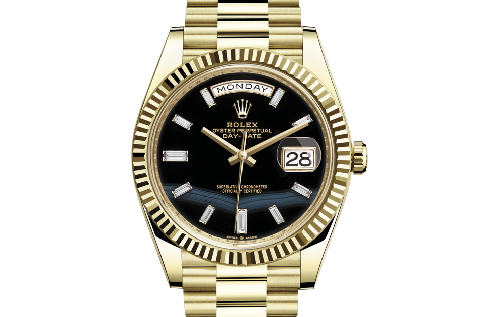 Rolex Day-Date 40 Oyster 40 mm yellow gold Onyx dial M228238-0059