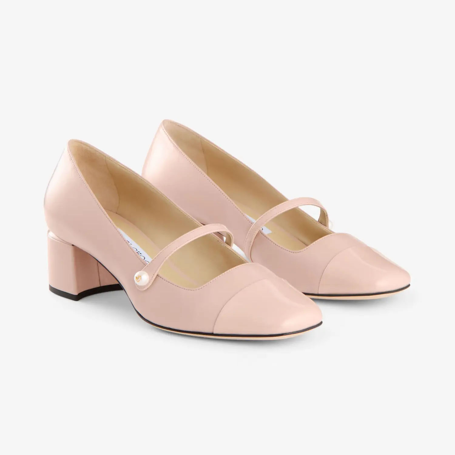 JIMMY CHOO Macarons leather and patent-leather heels Mary Jane heels Shoes