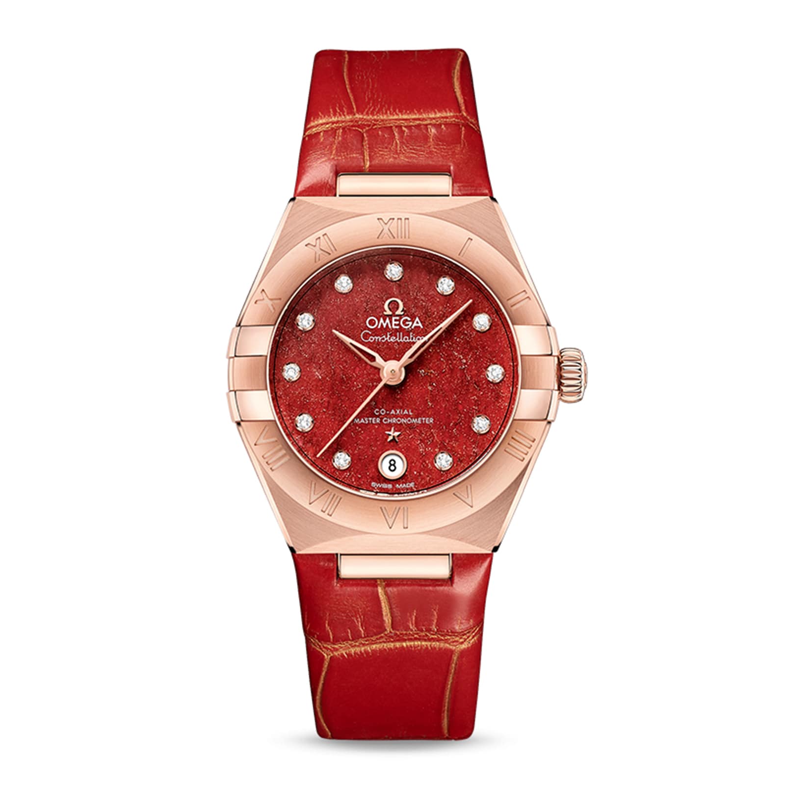 Omega Constellation Co Axial Master Chronometer 29mm Ladies Watch Red O13153292099003