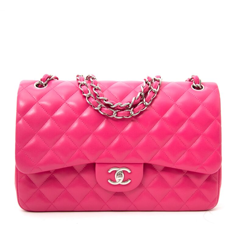 Chanel Fuchsia Jumbo Classic Double Flap Bag