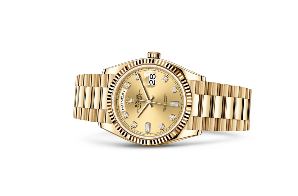 Rolex Day-Date 36 Oyster 36 mm yellow gold Champagne-colour dial M128238-0008