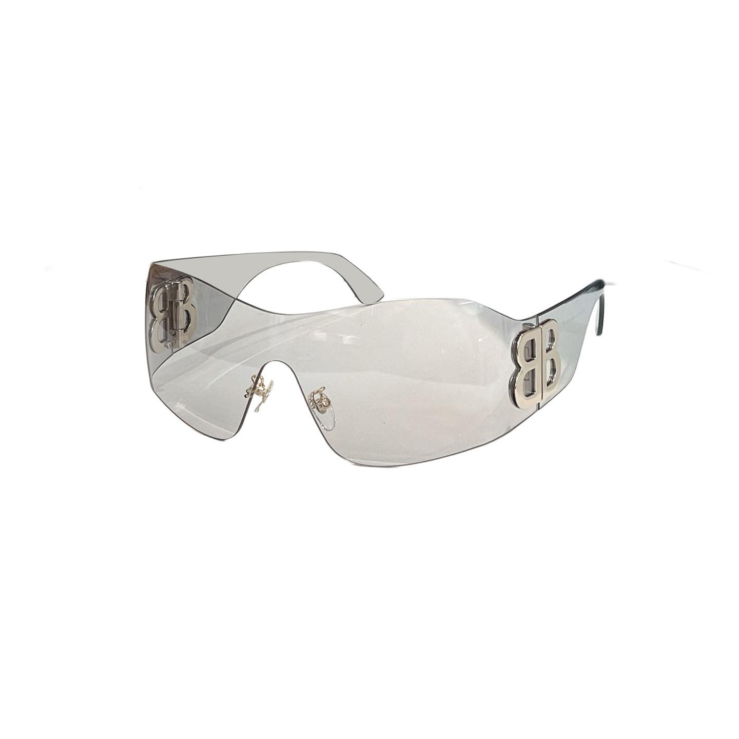 Balenciaga Mask glasses silver/brown/black/black silver/black gold color Size 58口18-140
