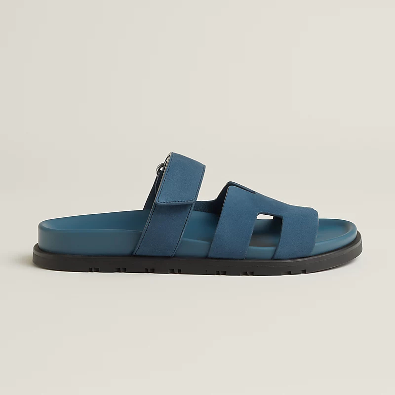 HERMES Chypre Blue Slippers