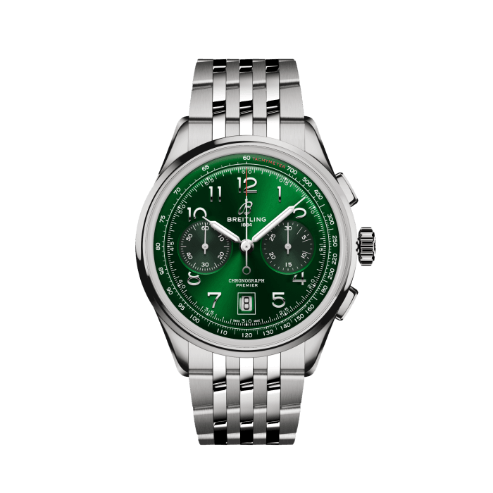 Breitling Premier B01 Chronograph 42 Stainless steel Green AB0145371L1A1