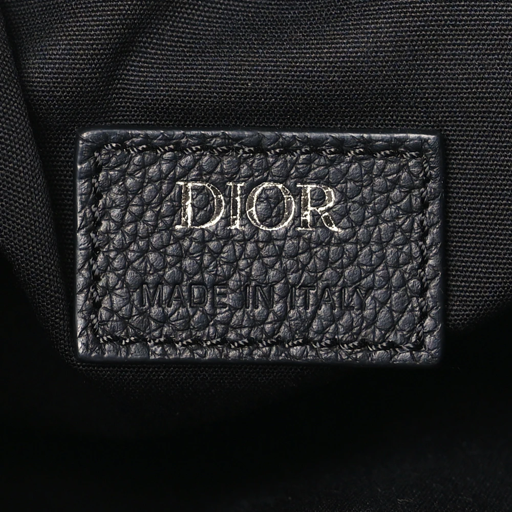 Dior Medium Men’s Saddle Bag Blue Oblique Canvas Silver Hardware