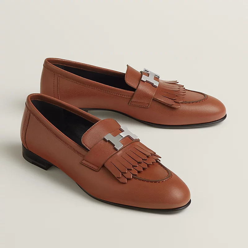 HERMES Royal Brown Loafers