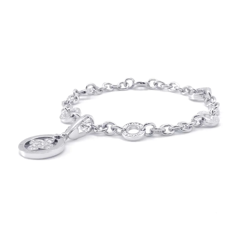 BVLGARI Tondo Windmill Diamond Bag Charm with Bag Charm Bracelet