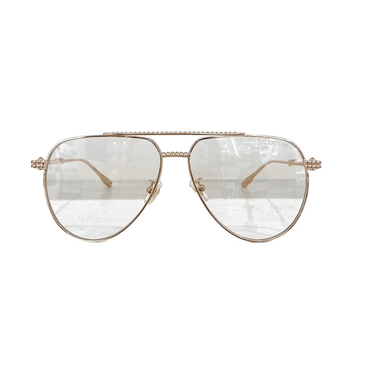 Valentino Pilot glasses rose gold/black gold/eggplant/gun black/green/gold/brown color Size 59口14-145