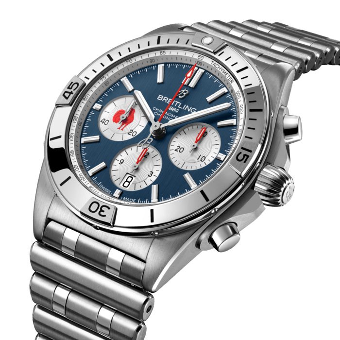 Breitling Chronomat B01 42 Six Nations France Stainless steel Blue AB0134A81C1A1