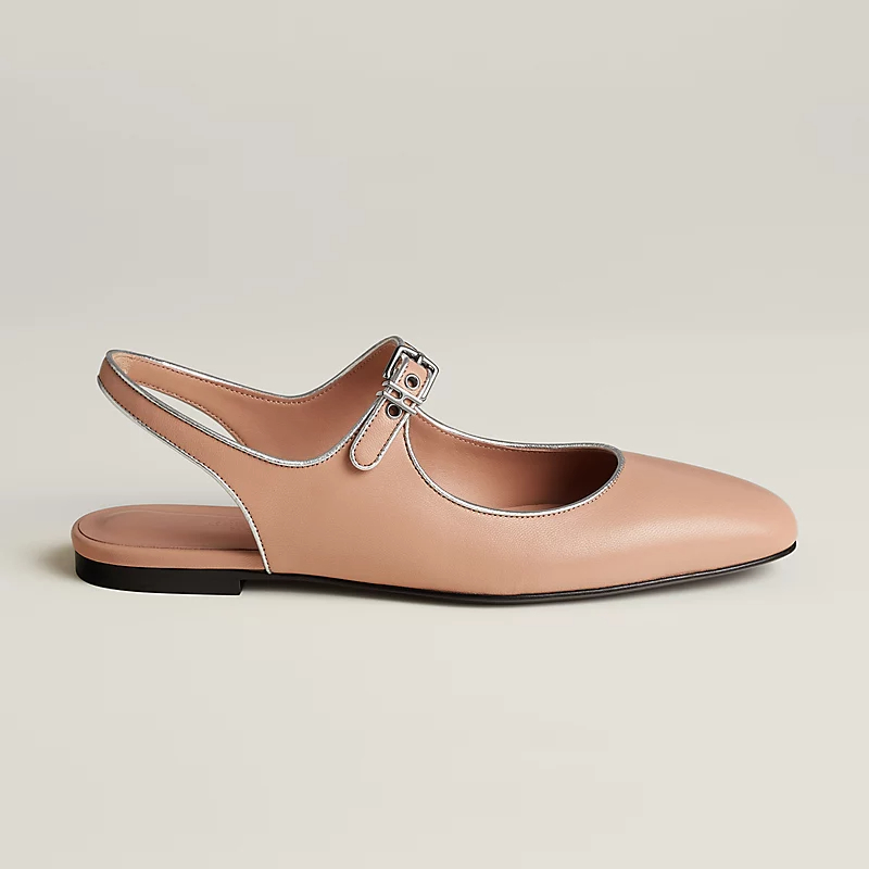HERMES Kleo pink Slingheeled sandals