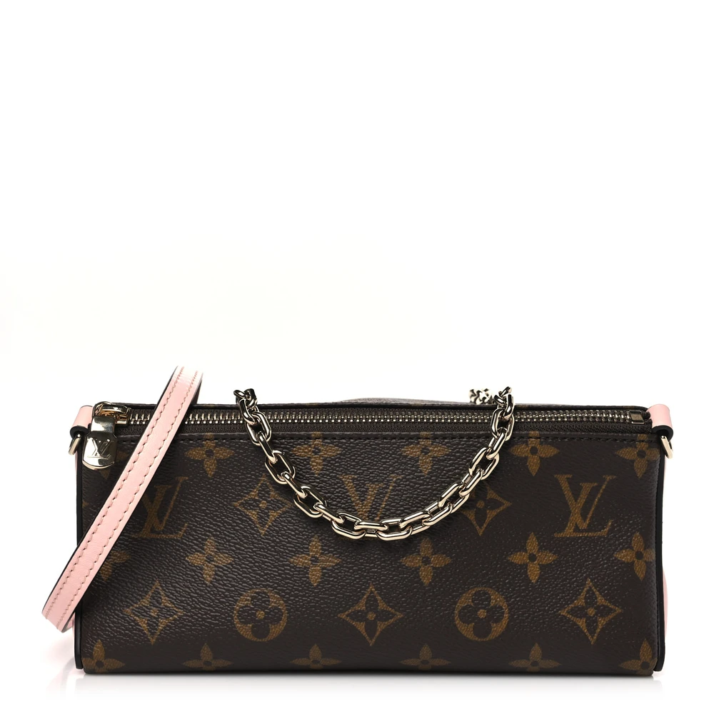 Louis Vuitton Bloom Pouch PM Rose Jasmine Monogram Canvas Silver Hardware