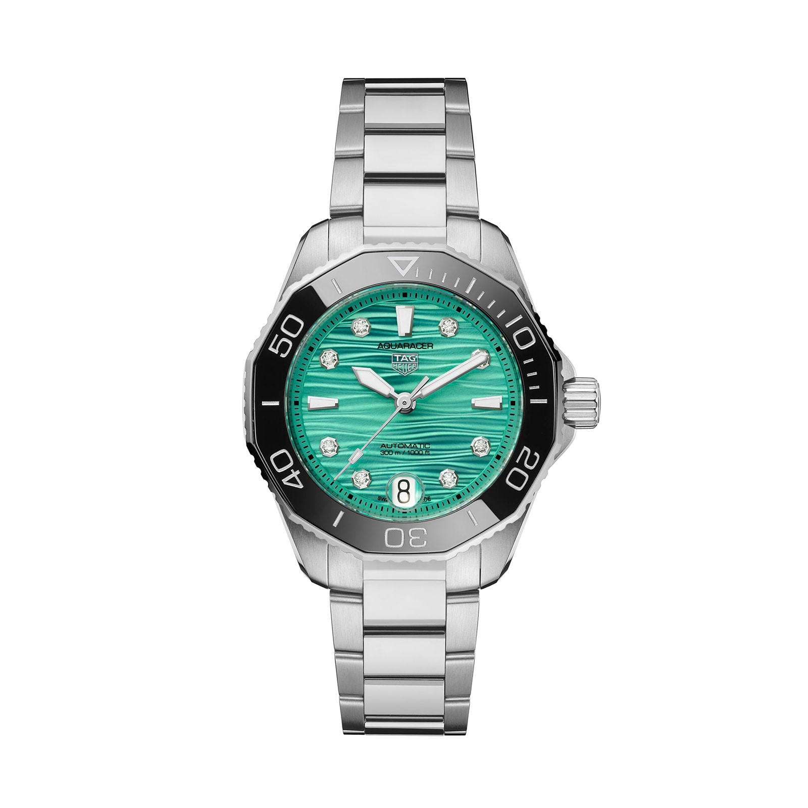 TAG Heuer Aquaracer Professional 300 36mm Ladies Watch Turquoise WBP231K.BA0618