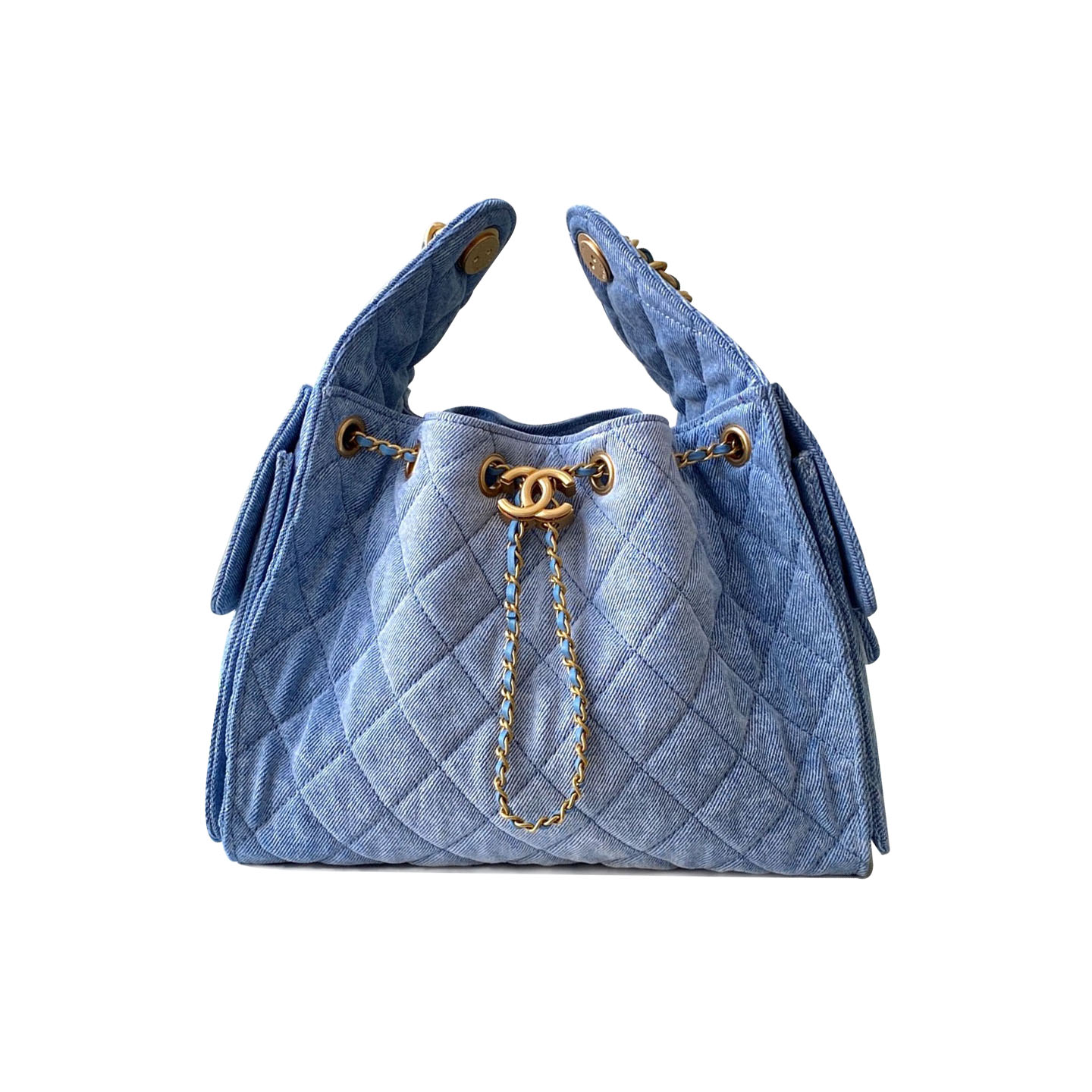 Chanel Denim blue / purple Abrasive Sand Leather Shoulder Bags