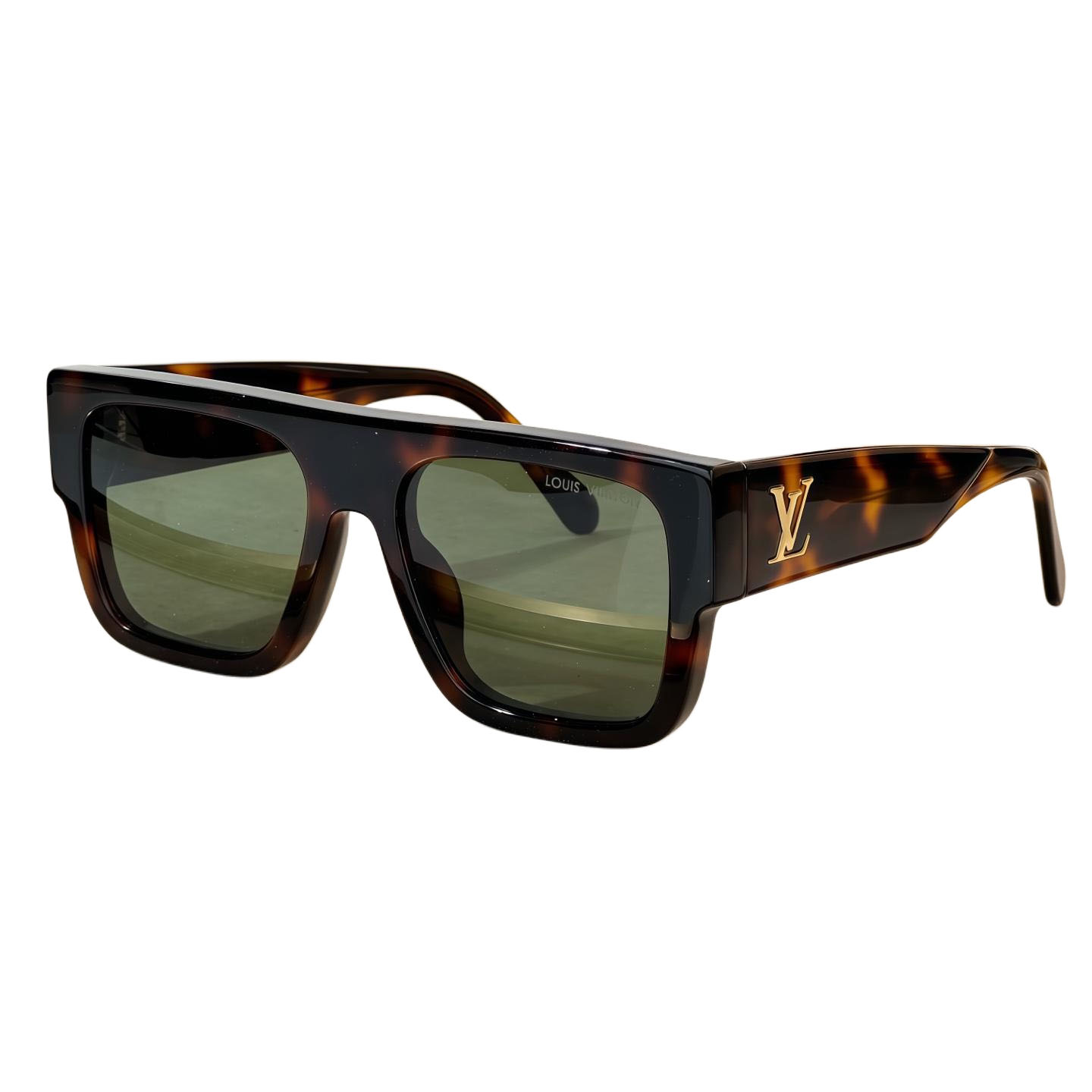 Louis Vuitton square frame glasses rust/leopard/black color Size 54-19-145