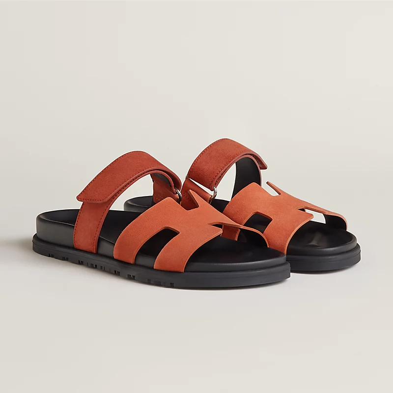 HERMES Chypre orange Slippers