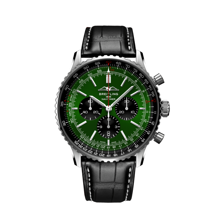 Breitling Navitimer B01 Chronograph 46 Stainless steel Green AB0137241L1P1