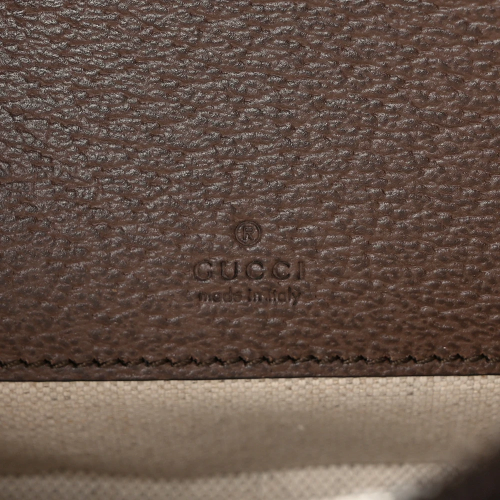Gucci Mini Web Ophidia Bag Beige/Ebony GG Supreme Monogram Canvas Gold Hardware