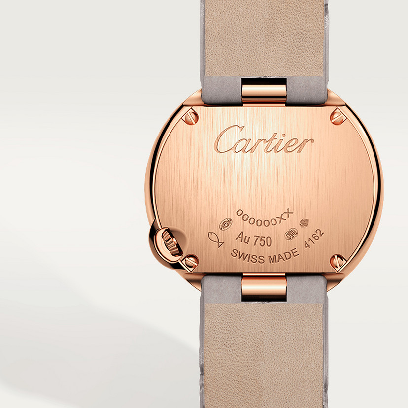 Ballon Blanc de Cartier watch 26mm quartz movement rose gold diamond leather CRWGBL0004