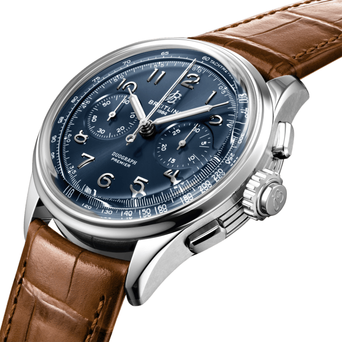 Breitling Premier B15 Duograph 42 Stainless steel Blue AB1510171C1P1