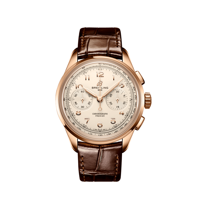 Breitling Premier B09 Chronograph 40 18k red gold Cream RB0930371G1P1