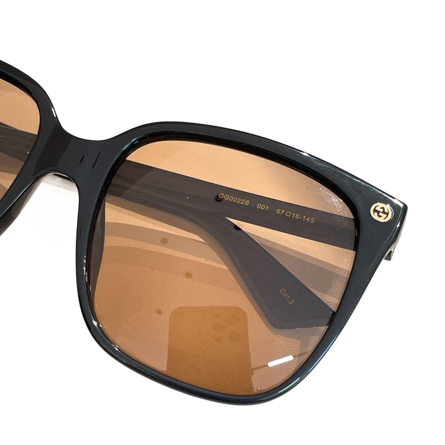 Gucci square frame glasses tawny/black/eggplant color Size 57口16-145