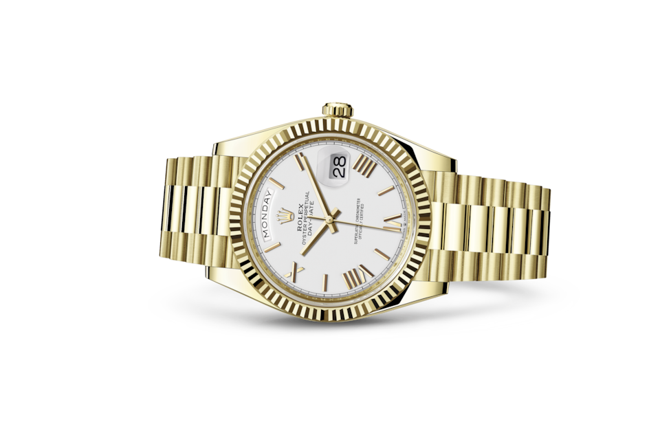 Rolex Day-Date 40 Oyster 40 mm yellow gold White dial M228238-0042