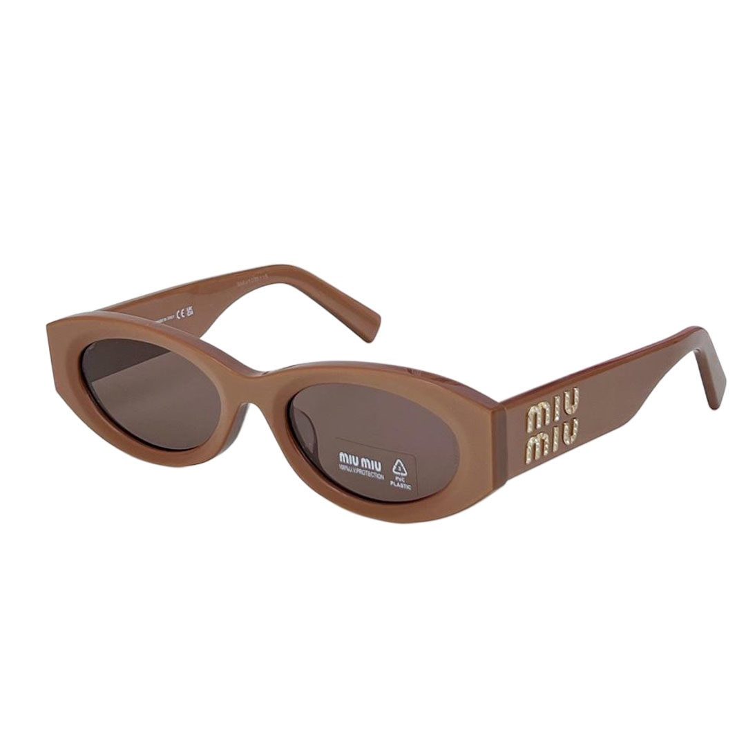 Miu Miu Oval glasses coffee/leopard/black/black gold/white/pink color Size 54-21-140