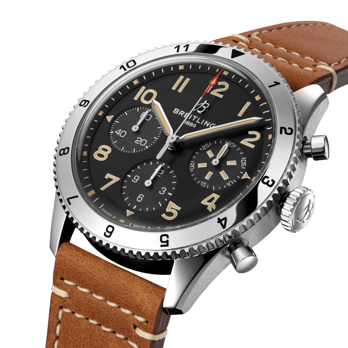 Breitling Classic AVI Chronograph 42 P-51 Mustang Stainless steel Black A233803A1B1X1