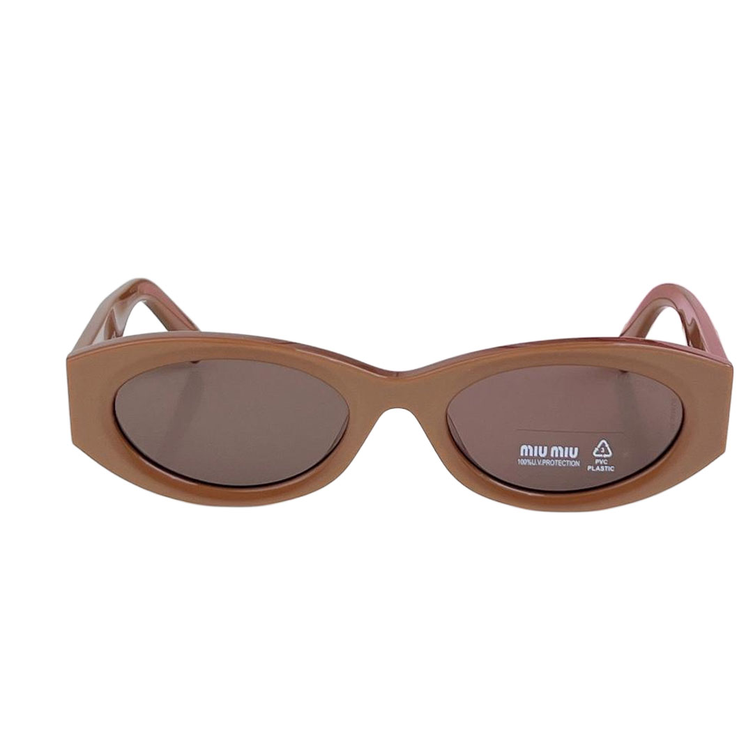Miu Miu Oval glasses coffee/leopard/black/black gold/white/pink color Size 54-21-140