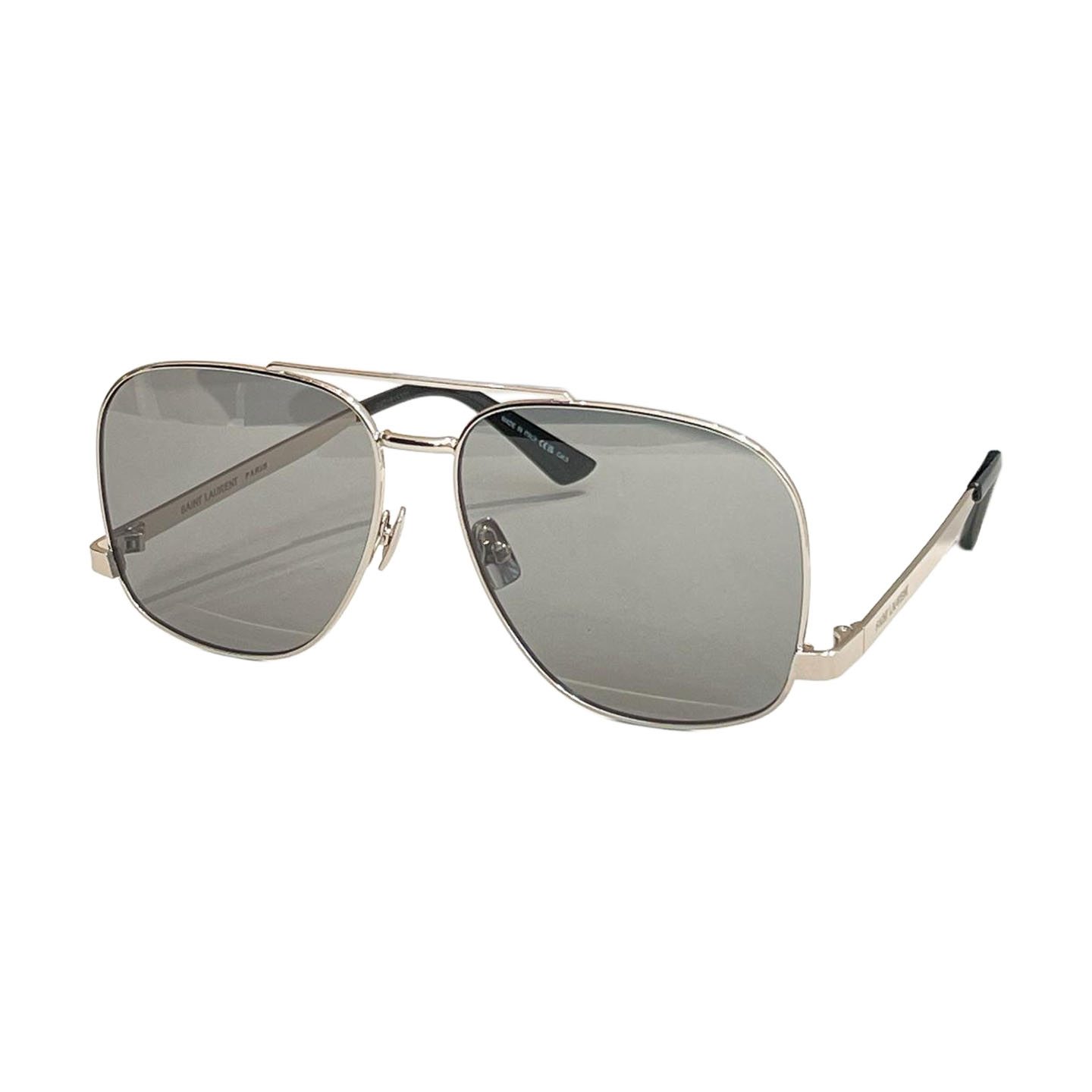 Saint Laurent aviator glasses black/silver/brown/sand brown/olive gold/blue/coral color Size 59口13-140