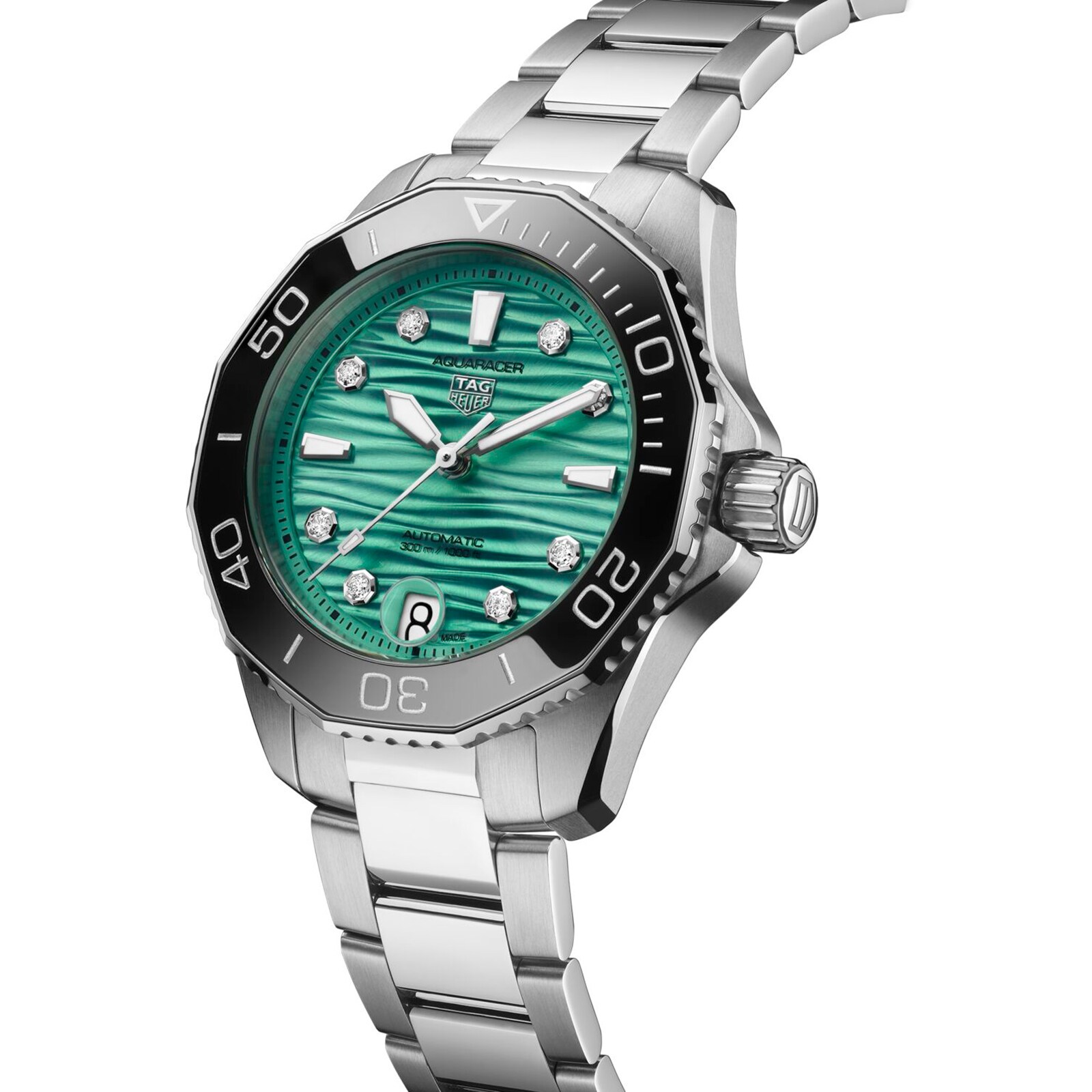 TAG Heuer Aquaracer Professional 300 36mm Ladies Watch Turquoise WBP231K.BA0618