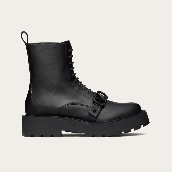 VALENTINO VLOGO SIGNATURE Calf leather boots (4.5 cm high heel)