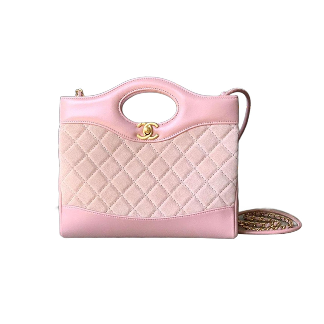 Chanel Pink / Blue / Black Leather and suede Crossbody Bags