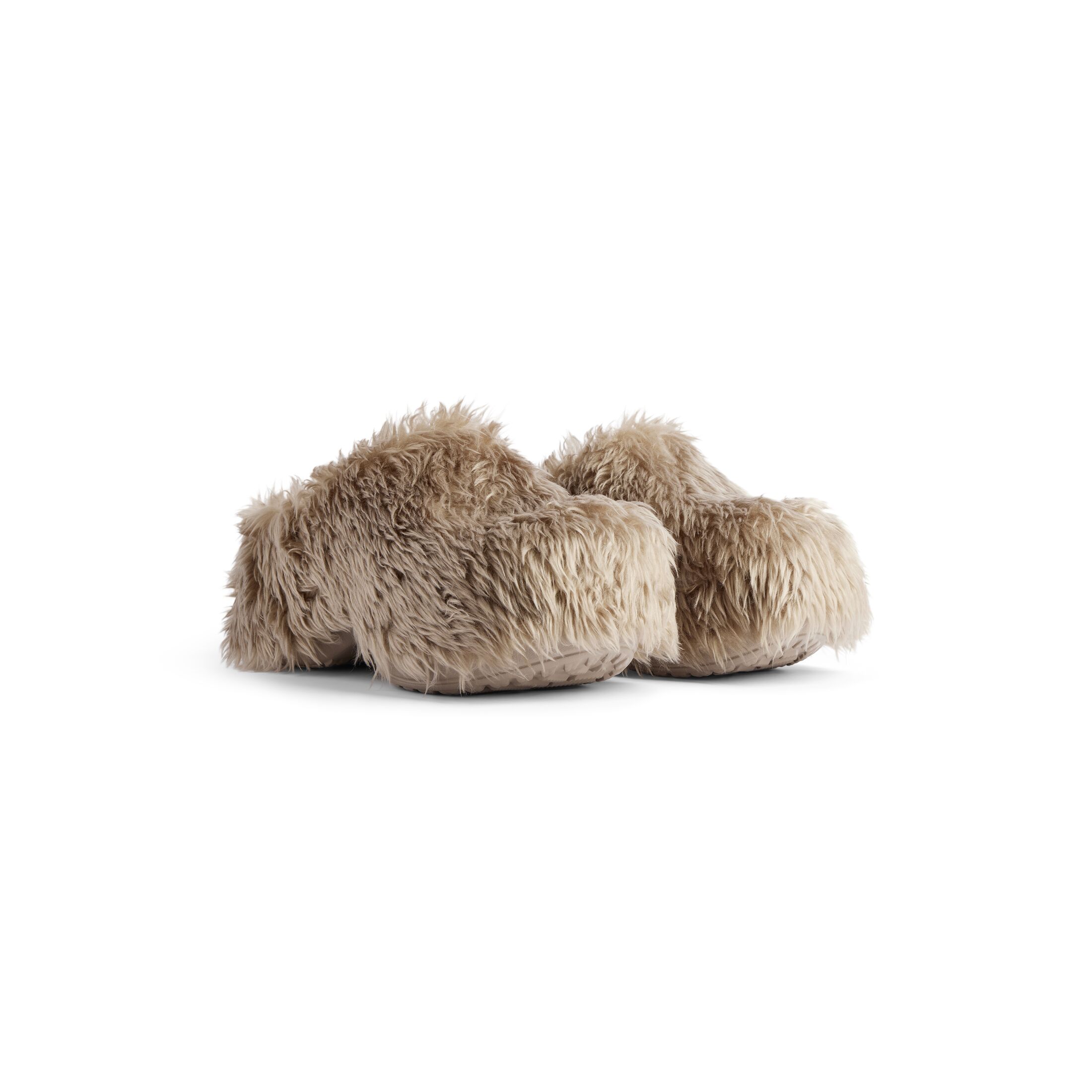 BALENCIAGA Faux fur Muller shoes Slippers