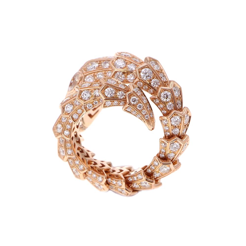 BVLGARI Serpenti Full Diamond Ring Size ML