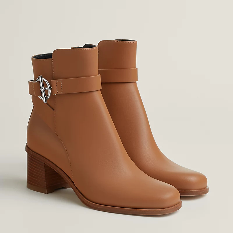 HERMES Jill Brown ankle boots