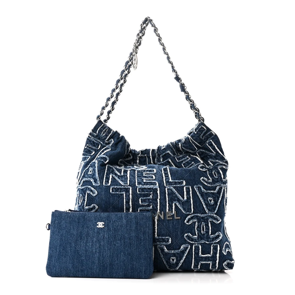 Chanel 22 Blue Denim Handbag – Luxury Quality