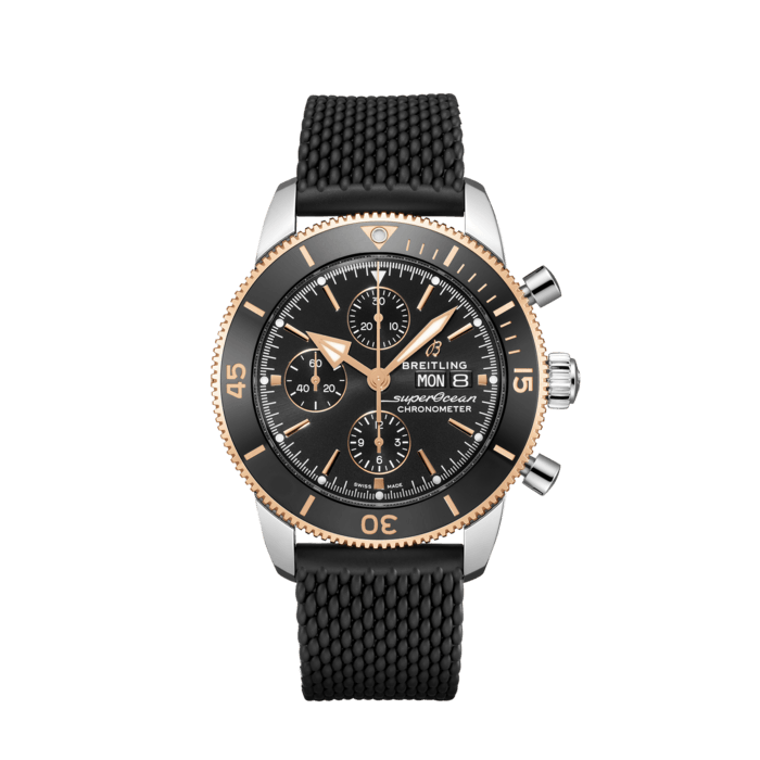 Breitling Superocean Heritage Chronograph 44 Stainless steel 18k red gold Black U13313121B1S1