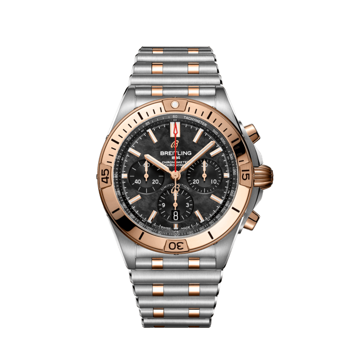 Breitling Chronomat B01 42 Stainless steel 18k red gold Black mother-of-pearl UB01341A1B1U1