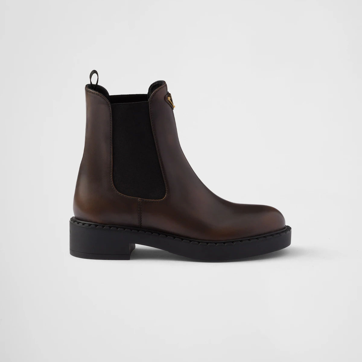 PRADA Dark brown Leather Chelsea boots