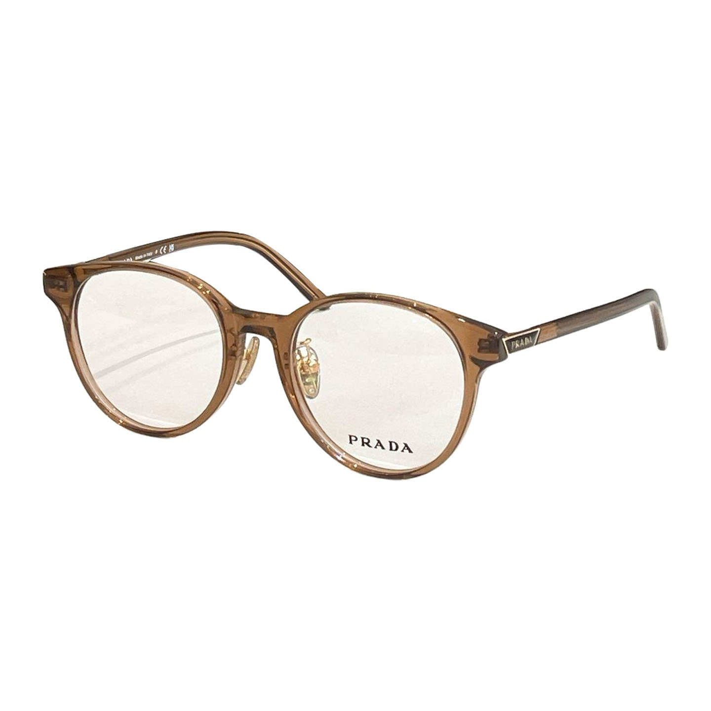 Prada Boston frame glasses brown/grey/black/leopard color transparent lens Size 54口18-140