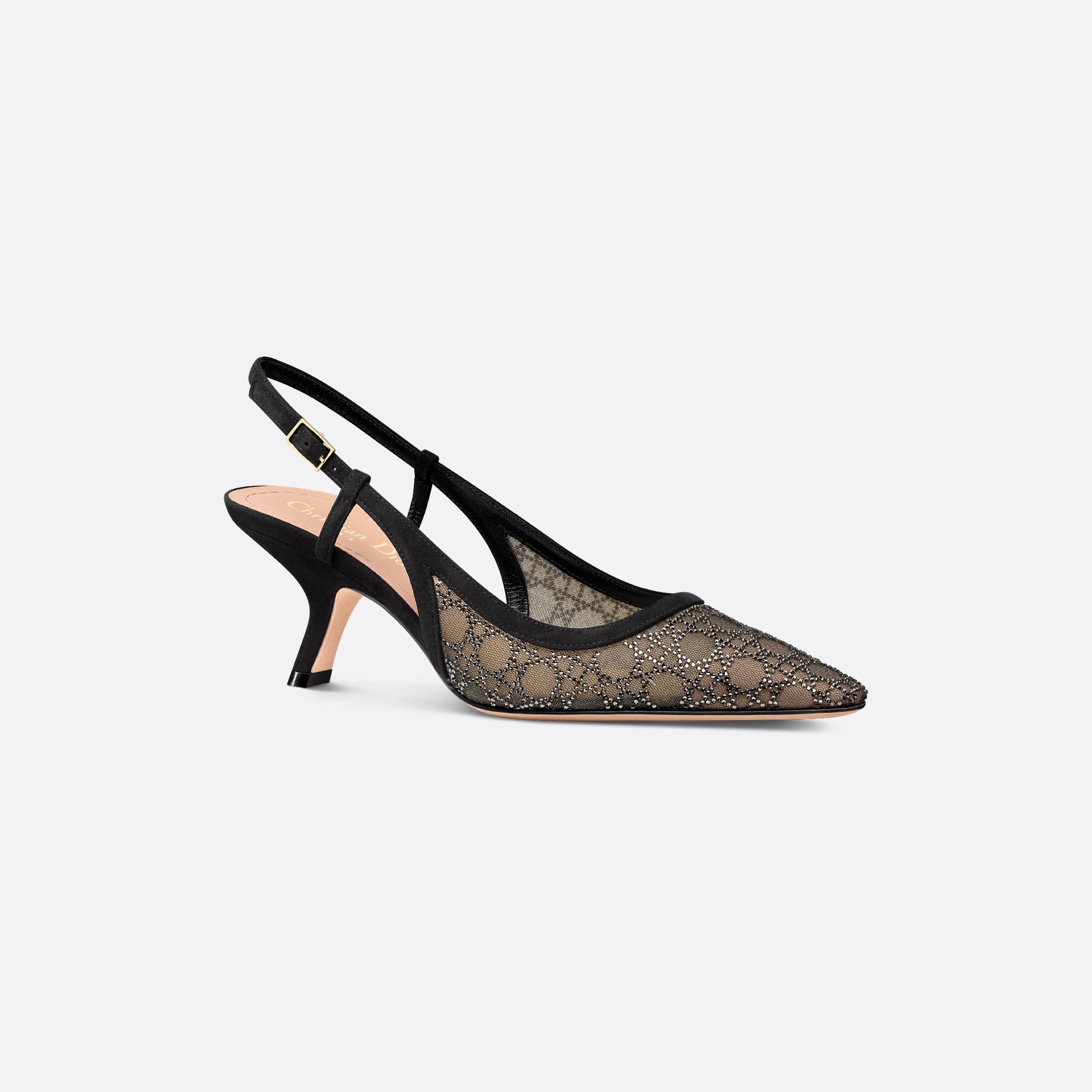 Dior black stiletto heels with pointed toes