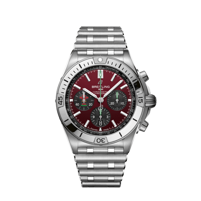Breitling Chronomat B01 42 Six Nations Wales Stainless steel Red AB0134A61K1A1