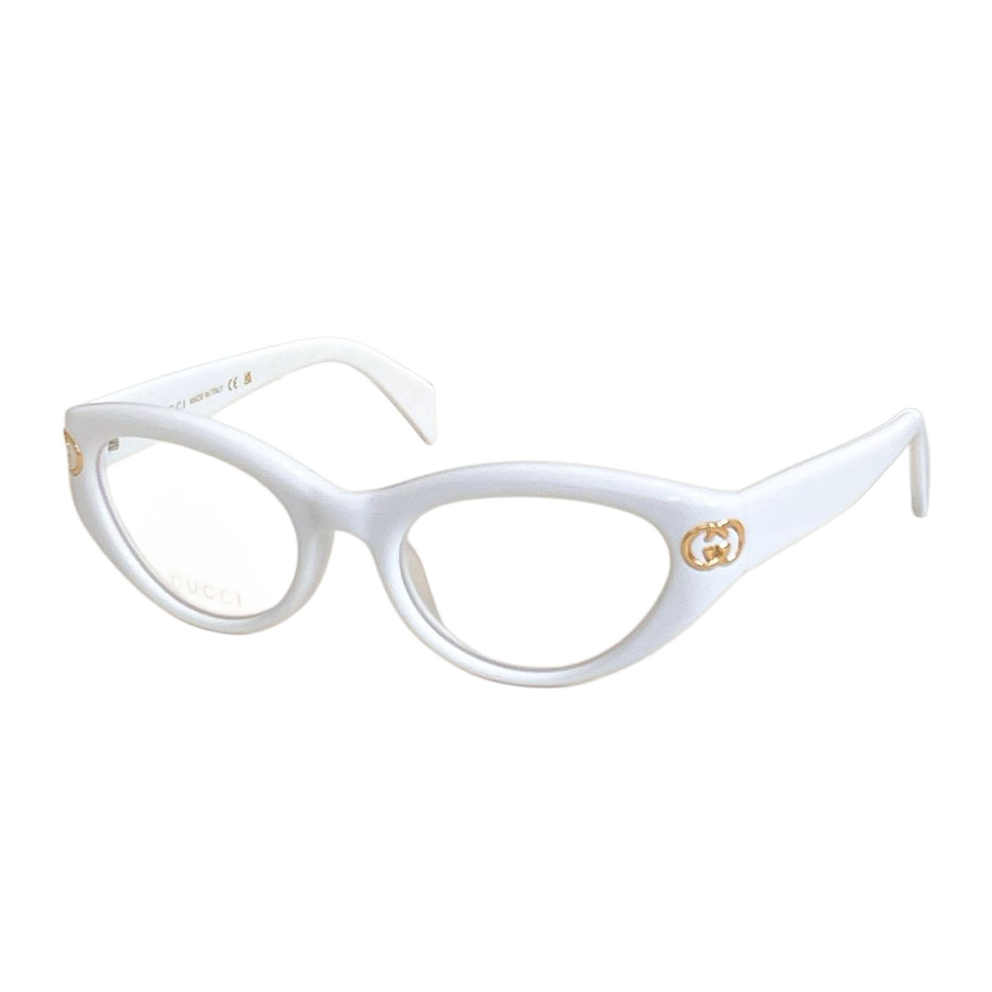 Gucci Cat Eye glasses white/red/black silver/blue/leopard color transparent lens Size 51口20-140